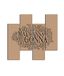Homemania Afbeelding Engels, 4 delen, stad living, kamer multicolor, van MDF, 76 x 0,3 x 50 cm