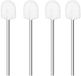 Porte-balai WC, 4 pièces, diamètre 7,5 cm, manche en acier inoxydable, autoportant, blanc
