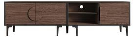 Meuble TV - Style moderne - 2 portes - Étagères ouvertes - Panneau de particules - Convient aux téléviseurs jusqu'à 203 cm - 180 x 35 x 49 cm