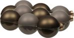 Othmar Decorations Bv 12x stuks kerstversiering kerstballen eucalyptus grijs/bruin van glas - 8 cm - mat/glans - Kerstboomversiering