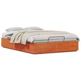 vidaXL Ottoman Bedframe met Opbergruimte Wasbruin 140 x 190 cm