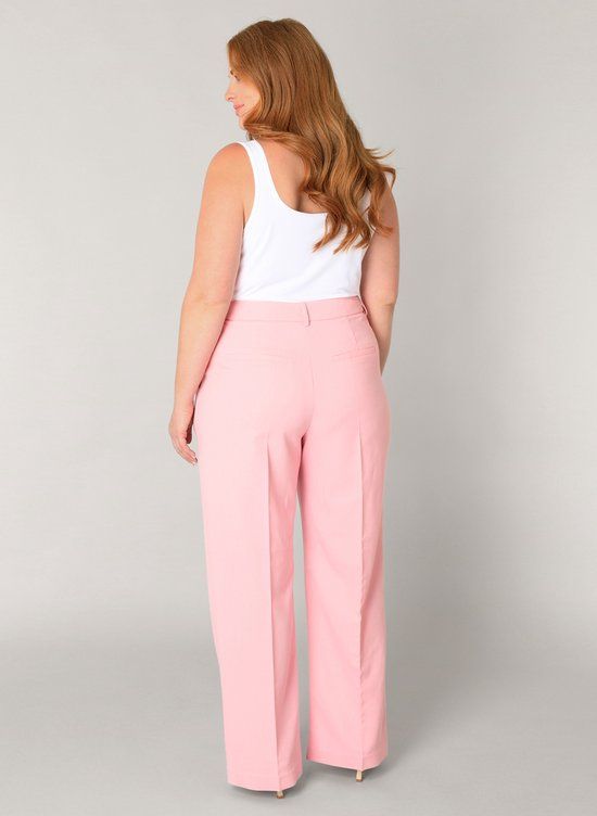 BASE LEVEL CURVY Yunia Pants - Soft Pink - Maat W0(46) / L32