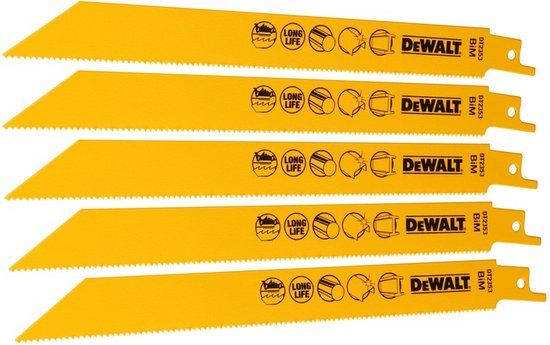 DeWALT DT2353 Reciprozaagblad - 203mm - 5 stuks