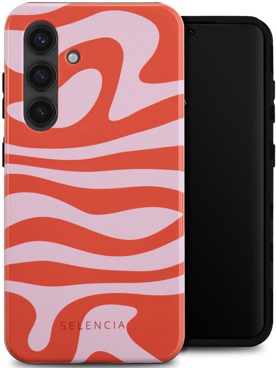 Selencia Hoesje - Geschikt voor Samsung Galaxy S24 - Backcover - Dream Swirl Pink