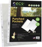 Seco insteekmap A4 - 11-gaats - PP 50 micron - transparant - 50 stuks - milieuvriendelijk