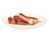 PlasticForte Rond bord/camping bord - D22 cm - ivoor wit - kunststof