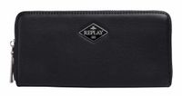 REPLAY Zip Around Wallet Black zwart