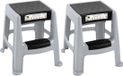 EDA Tabouret/repose-pieds - 2x pièces - gris/noir - avec rangement