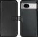 Selencia Echt Lederen Bookcase Hoesje voor Google Pixel 8A - Zwart - Met Pasjeshouder