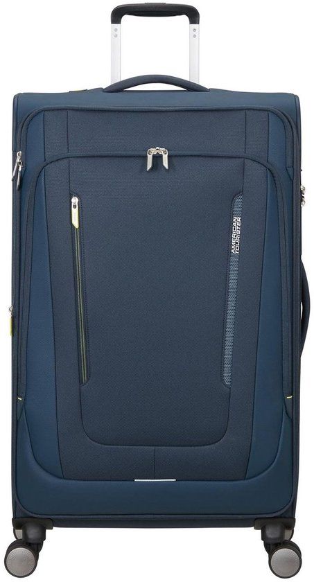 American Tourister Wanderlite Spinner Exp. TSA Dark Navy donkerblauw 80cm