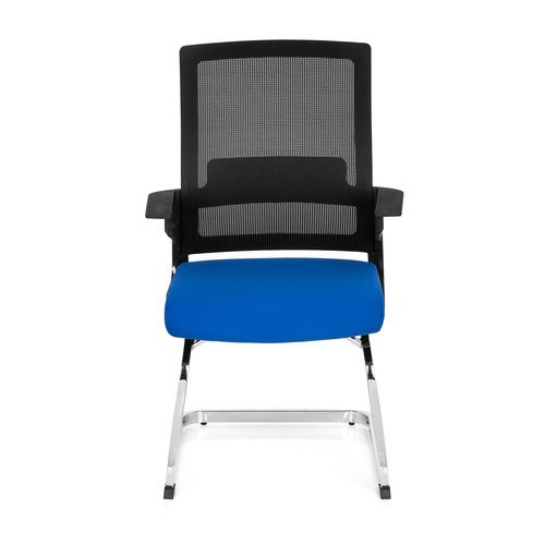 HJH OFFICE Vergaderstoel | Zwart/Blauw | Stof | Met Armleuning | Inventor V