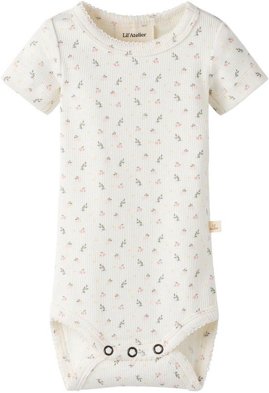 LIL' ATELIER BABY gebloemde romper wit Meisjes Katoen Ronde hals Bloemen - maat 62