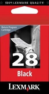 Lexmark Nr. 28 Zwarte Inktcartridge - Retourprogramma