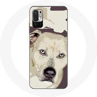 Maniacase Hoesje voor Xiaomi Poco M3 Pro Pitbull Hond Wit