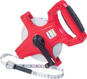 HBM 50 m Fiberglass Meetband - Meetlint - Landmeter - Rood