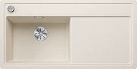 Blanco Silgranit spoelbak, 988x498 mm, met afvoerbediening, InFino, zacht wit