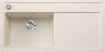 Blanco Silgranit spoelbak, 988x498 mm, met afvoerbediening, InFino, zacht wit