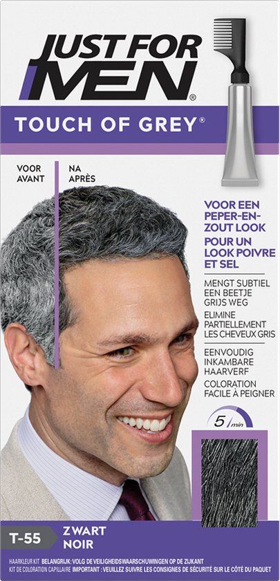 Just For Men Touch of Grey T55 Grijs - Haarverf voor Mannen