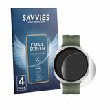 Savvies - Screenprotector voor Samsung Galaxy Watch 9 (40 mm) - Folie Beschermfolie transparant volledig dekking 4 Stuks