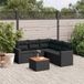 Maison Exclusive - Ensemble de meubles de jardin 6 pièces avec canapé et coussins, noir, en polyrotin