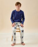 Little Label Jamie Pyjamaset Jongens Grijs Blauw Sterrenprint 6Y/110-116