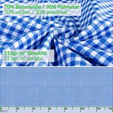 ANRO Tafelkleed Vichy ruit Blauw 140x100cm
