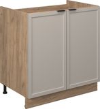 Vicco Fame-Line Gootsteenonderkast – 80 cm, WB Marmer GrijsBeige