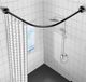 Unyqoos® Barre de douche pour montage d'angle avec forme en L, réglable et acier inoxydable pour salles de bain