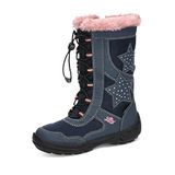 LICO Snowboots 'Cathrin' donkerblauw / oranje / rosa