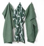 Tiseco Essentials Keukenhanddoek 40 x 60 cm Groen (3 stuks)