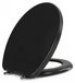 Abattant de WC - Softclose - Fixation par le dessus - Noir - Modèle ovale universel