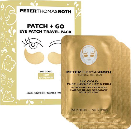 Peter Thomas Roth Patch + Go Eye Patch Travel Pack 24K Gold 4 Pairs