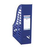 DONAU 7464001PL-10 tijdschriftencassette, doorgebroken, PP, A4, inklapbaar, blauw