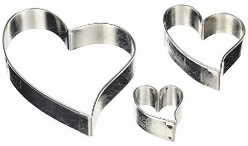 Staedter 3-delige Love Cookie Cutter Set - roestvrij staal