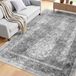 Vevor Tapis de salon 1829x2743MM Antidérapant Poil court Bohème Gris