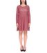 Aniston Robe courte CASUAL pour femme, élégante robe d'été à manches longues, 70060254 Rose/Noir/Rouge