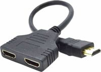 Cable Expert HDMI to Double HDMI Adapter - Gembird DSP-2PH4-04 - Black