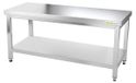 GOLDINOX Plan de travail en acier inoxydable avec piètement, dimensions 1400 x 800 mm, PREMIUM