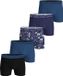 Björn Borg Cotton Stretch boxers - heren boxers normale lengte (5-pack) - blauw - donkerblauw - print - blauw - zwart