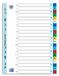 Oxford Kunststof register A4, Strong-Line, A-Z, 21-delig, 25 stuks