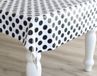 Bellatio design Tafelzeil - wit met zwarte stippen - 140x220 cm - polkadot