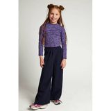 LOOXS little aansluitende longsleeve met panterprint - paars
