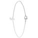 Lucardi Dames Armband met letter hanger - Staal - Armband - Cadeau - 18 cm - Zilverkleurig