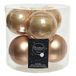 Decoris Kerstballen - 18x st - toffee bruin - 8 cm - glas - kerstversiering