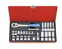 King Tony 3/8" Doppellange Dopset met Ratel 27 Delen