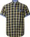 Babista Chemise Homme Manches Courtes - Bleu Foncé - Coton - À Carreaux - Coupe Ample - Grande Taille