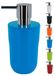 Spirella Zeepdispenser Blauw – Vloeibare Zeep Dispenser 300 ml – Badkamer Zeephouder 7,5 x 7,5 x 16,5 cm