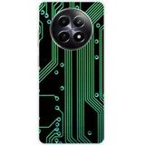 Realme Bedrukt siliconen hoesje compatibel met Realme 12 5G Texture circuit geek