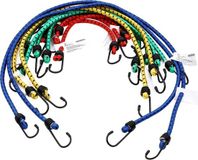 Deuba Rubberen Bagagespin - 12 Stuks met Haken 30-95 cm x 8 mm Ø