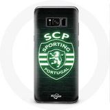 Maniacase Hoesje Samsung Galaxy S8 scp sportief portugal lichtgevende zwarte achtergrond